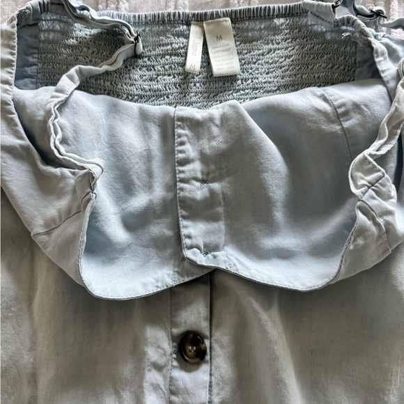 Mid Length Light Blue Button-Down Dress - Picture 3 of 3